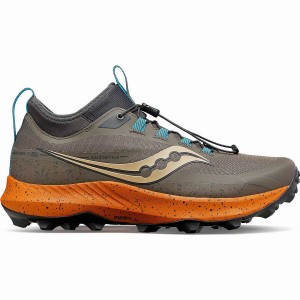 Men's Saucony Peregrine 13 ST Trail Running Shoes Brown | Australia S30427-R82