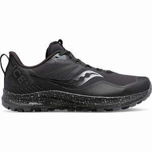 Men's Saucony Peregrine ICE+ 3 Running Shoes Black / Grey | Australia S28340-P98