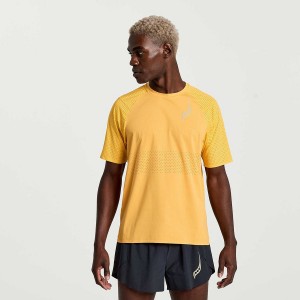 Men's Saucony Pinnacle Short Sleeve T Shirts Orange | Australia S45270-Q12