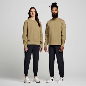 Men's Saucony Recovery Crew Sweatshirt Coffee | Australia S06249-Y05