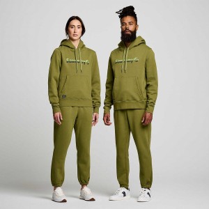 Men's Saucony Recovery Hoody Hoodie Khaki | Australia S14853-D13