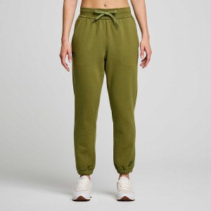 Men's Saucony Recovery Sweatpants Khaki | Australia S14605-M72