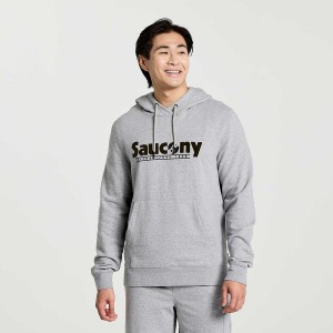 Men's Saucony Rested Hoodie Light Grey | Australia S60194-K23