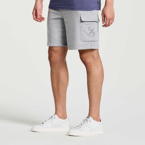 Men's Saucony Rested Sweat Shorts Light Grey | Australia S85294-B54