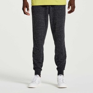 Men's Saucony Rested Sweatpants Black | Australia S19726-Z53