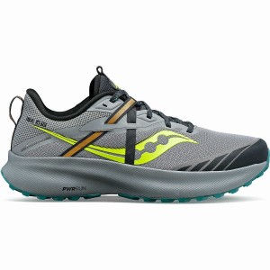 Men's Saucony Ride 15 TR Trail Running Shoes Grey / Yellow | Australia S85639-V20