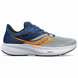 Men's Saucony Ride 16 Running Shoes Grey / Navy | Australia S24607-M16