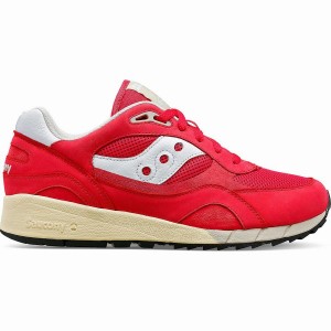 Men's Saucony Shadow 6000 Premium Sneakers Red / White | Australia S53947-A13