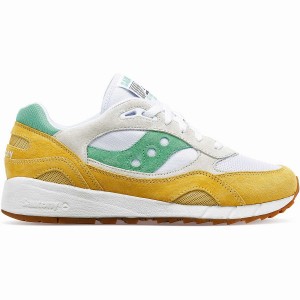 Men's Saucony Shadow 6000 Sneakers White / Yellow / Green | Australia S59764-N17