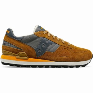 Men's Saucony Shadow Original Premium Sneakers Brown / Grey | Australia S70851-M37