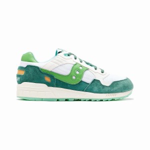 Men's Saucony Shamrock Shadow 5000 Sneakers White / Green | Australia S46012-D82