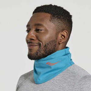 Men's Saucony Solstice Gaiter Neck Warmer Turquoise | Australia S86903-B64