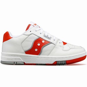 Men's Saucony Spot-Bilt™ Sonic Low Sneakers White / Red | Australia S04372-P59