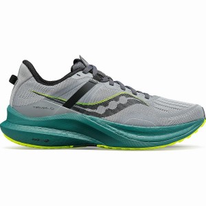 Men's Saucony Tempus Running Shoes Grey / Green | Australia S30571-B54