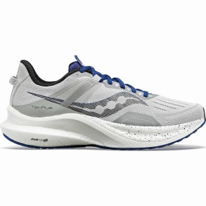 Men's Saucony Tempus Running Shoes Grey / Indigo | Australia S01843-G82