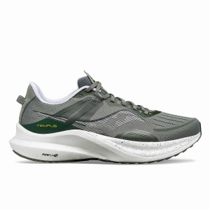 Men's Saucony Tempus Running Shoes Khaki / White | Australia S15364-U81