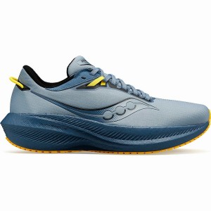 Men's Saucony Triumph 21 RUNSHIELD Running Shoes Blue | Australia S25364-S31