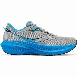 Men's Saucony Triumph 21 Running Shoes Bule Silver | Australia S14590-F24