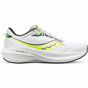 Men's Saucony Triumph 21 Running Shoes White / Green | Australia S10946-B69