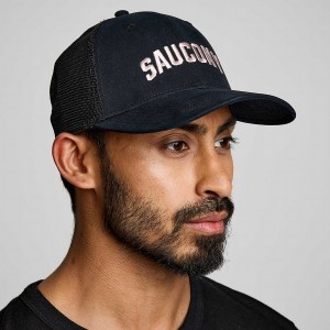 Men's Saucony Trucker Hats Black | Australia S35127-J57