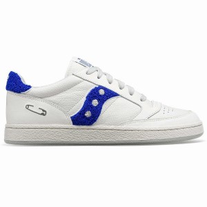 Men's Saucony X Maybe Tomorrow Jazz Court Varsity Sneakers White / Blue | Australia S16359-F31