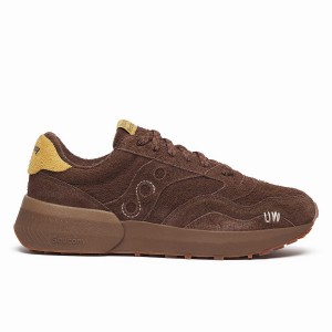 Men's Saucony X Universal Works Jazz NXT Sneakers Brown | Australia S51496-A90