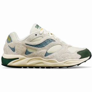 Men's Saucony x Colour Plus Grid Shadow 2 Sneakers Beige / Green | Australia S76924-Y26