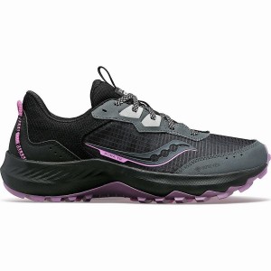 Women's Saucony Aura TR GTX Running Shoes Grey / Black | Australia S58692-P94