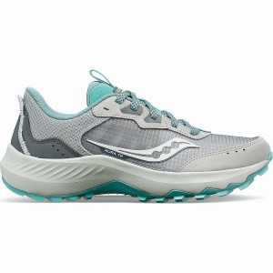 Women's Saucony Aura TR Running Shoes Grey / Turquoise | Australia S40851-B94