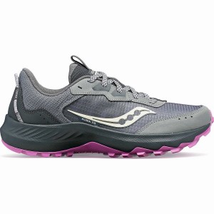 Women's Saucony Aura TR Running Shoes Grey / Purple | Australia S68351-M62