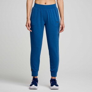 Women's Saucony Boston Pants Indigo | Australia S84935-B61