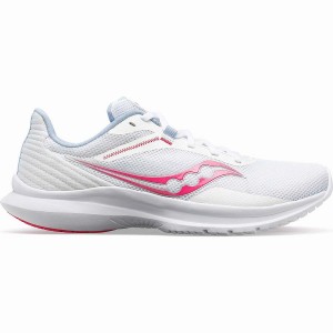 Women's Saucony Convergence Running Shoes White / Pink | Australia S93065-D16