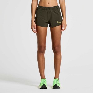 Women's Saucony Elite Split Shorts Umbra | Australia S02789-L12