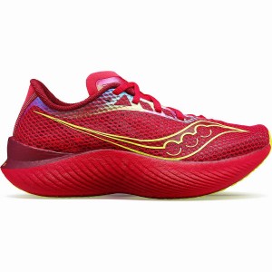 Women's Saucony Endorphin Pro 3 Running Shoes Red / Rose | Australia S04132-U03