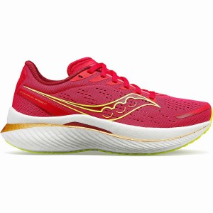 Women's Saucony Endorphin Speed 3 Running Shoes Red / Rose | Australia S48716-V25