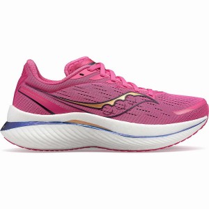 Women's Saucony Endorphin Speed 3 Running Shoes Pink / Navy | Australia S97834-M43