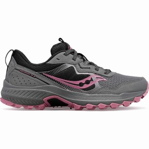 Women's Saucony Excursion TR16 Trail Running Shoes Grey / Rose | Australia S93816-M07