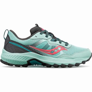 Women's Saucony Excursion TR16 Trail Running Shoes Turquoise / Pink | Australia S91276-D50