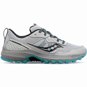 Women's Saucony Excursion TR16 Wide Trail Running Shoes Grey / Blue | Australia S58342-R40