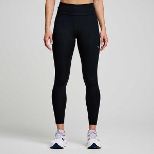 Women's Saucony Fortify 7/8 Tight Black | Australia S34627-L32