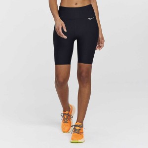 Women's Saucony Fortify 8" Biker Shorts Black | Australia S07846-T01