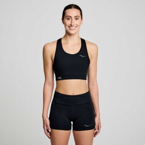 Women's Saucony Fortify Bras Black | Australia S56281-G57