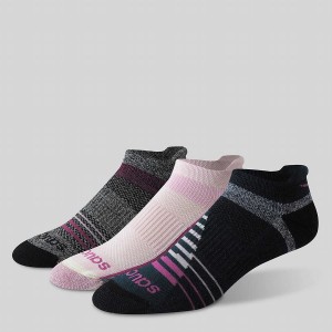 Women's Saucony Inferno Merino Wool Blend No Show 3-Pack Socks Pink | Australia S49312-T18