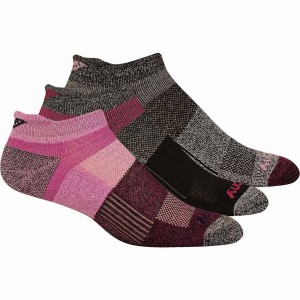 Women's Saucony Inferno No Show Tab 3-Pack Socks Pink | Australia S42769-B57