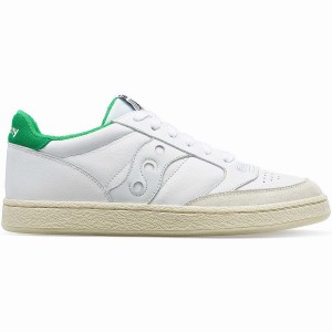 Women's Saucony Jazz Court Athletic Sneakers White / Green | Australia S61475-X42