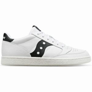 Women's Saucony Jazz Court PU Sneakers White / Black | Australia S09324-Q36