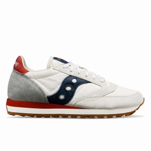 Women's Saucony Jazz Original Stonewash Sneakers White / Navy | Australia S90453-E54