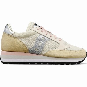 Women's Saucony Jazz Triple Sneakers Beige / Silver | Australia S52863-X07