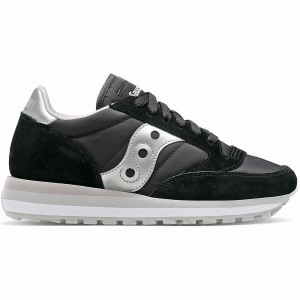 Women's Saucony Jazz Triple Sneakers Black / Silver | Australia S07352-R65