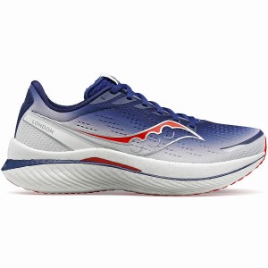 Women's Saucony London Endorphin Speed 3 Running Shoes Navy / White | Australia S59268-E61